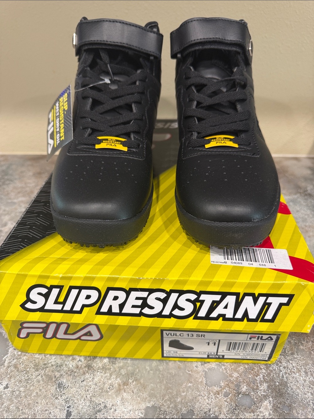 Fila Black High-Top Slip-Resistant Men’s Sneakers